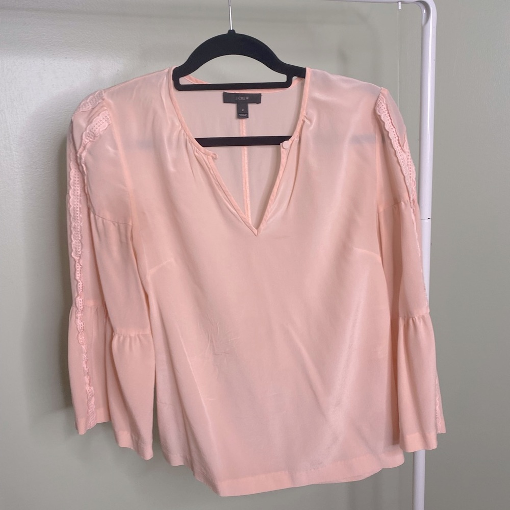 Soft pink j.Crew longsleeve blouse